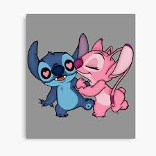She is stitch's love interest, mate (or boojiboo as they call each other), and female counterpart. Stitch And Angel Canvas Prints Redbubble