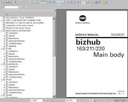Konica minolta bizhub 211 compatible with the following os the download center of konica minolta! Konica Minolta Bizhub 163 211 220 Service Handbook Field Service Manual Service Manuals Download Service