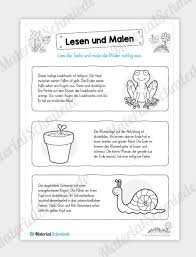 Materialpaket Lesen Und Malen Im Fruhling 15 Seiten Vorschau 09 In 2020 Konzentrationsubungen Fur Kinder Lesen Arbeitsblatter Fruhes Lernen