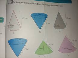 Jika diameter sebuah kerucut adalah 10 cm dan tingginya 12 cm, tentukanlah panjang apotema (s), luas selimut kerucut, luas permukaan Tentukan Luas Permukaan Dan Volume Dari Bangun Kerucut Berikut Alas 6cm Tinggi 10cm Brainly Co Id
