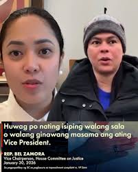 HINDI ABSWELTO SI VP SARA' Iginiit ni House Committee