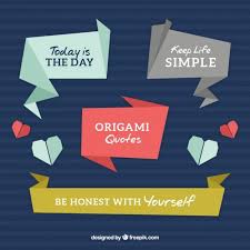 Download Origami Quotes Set For Free Origami Quotes Origami Vector Free