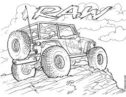 For kids & adults you can print truck or color online. Printable Jeep Wrangler Coloring Pages Novocom Top
