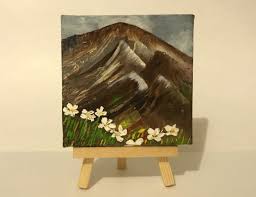 Mountain Flower Painting Original Oil Painting On Canvas Etsy Flower Painting Original Flower Painting Painting