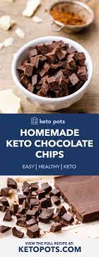 Homemade Keto Chocolate Chips Sugar Free And Low Carb Keto Pots Recipe Homemade Chocolate Chips Unsweetened Chocolate Chocolate Chip Recipes