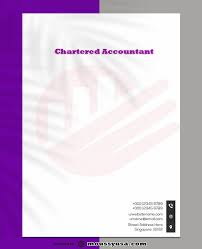 Chartered Accountant Letterhead Example Psd Design Chartered Accountant Letterhead Examples Business Template