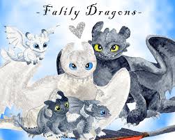 Family Toothless Clipart How To Train Your Dragon Clipart Etsy