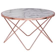 Einen marmor couchtisch im wohnzimmer zu haben, ist eine tolle idee. Wohnling Design Couchtisch Marmor Optik Weiss Rund O85 Cm Kupfer Metall Gestell