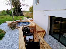 Badezuber Badefass Badetonne Fiberglas Terasse Einbau Modell Badefass Badezuber Badetonne