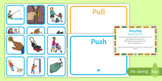A pull moves things towards you. Things I Can Pull Busy Bag Prompt Card And Resource Pack
