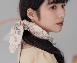 Poly Printing] Rabbit ears and scrunchie mochi cloth British Wallace Little  Dragon hand-made gift