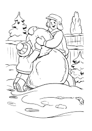 Coloriage Hiver Bonhomme De Neige