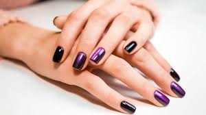 This shellac nail design is a blend of striping tape and gold nail polish. 10 Things You Need To Know About Shellac Nail Designs