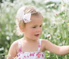 Lazo de encaje rosa/Pinza para el pelo/Diadema con lazo/Accesorio para el  pelo para niños pequeños/Lazo para bebé/Lazo de encaje rosa pálido/Diadema  con lazo/Accesorio para fotografía de bebé