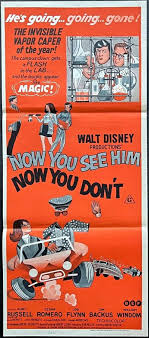 All About Movies - Now You See Him Now You Don't Poster Original Daybill  1972 Disney Kurt Russell Red Art
