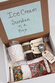 We'll do all the work, you take all the credit. Ice Cream Sundae In A Box Gift Idea Smashed Peas Carrots Homemade Christmas Gifts Homemade Gifts Diy Gifts