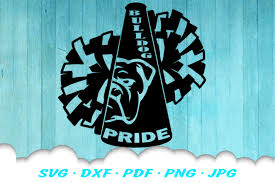 These can be used in website whatever might be the purposes it can be used everywhere. Bulldog Cheer Megaphone Poms Svg Dxf Cut Files 408518 Illustrations Design Bundles
