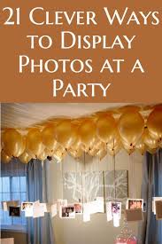 Anniversary party themes run the gamut from traditional and classic to colorful and creative. 20 Creative Easy Ways To Use Photos As Party Decorations Anniversary Party Decorations 50th Anniversary Party 50th Wedding Anniversary Party