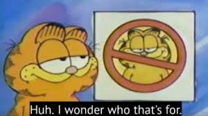 Garfield huh i wonder who that's for