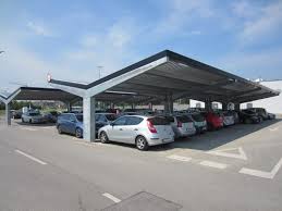 Carport construction materials because a carport is just a supported awning with no walls, doors or windows, building a carport costs about half as much as constructing a garage. Bluetop Solar Parking Offer Insight Into Green Parking On Parking Talks