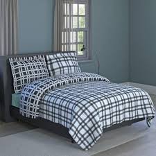 Black And White Plaid Comforter Set Queen Plaid Print 3 Piece Reversible Queen Comforter Set In Black Comforter Sets Plaid Comforter Comforters