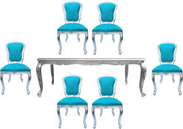 Maybe you would like to learn more about one of these? Casa Padrino Luxury Baroque Dining Set Turquoise Silver 1 Dining Table With Glass Top And 6 Dining Chairs Made In Italy Luxury Collection