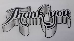 3d Drawing Thank You On Paper Easy Writing Youtube Check out our thank you drawing selection for the very best in unique or custom, handmade pieces from our shops. 3d drawing thank you on paper easy writing