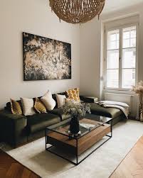 Ltkhome On Instagram Olive Green And Mustard Yellow Combine Care Of Fashiioncarpets Like In 2020 Green Living Room Decor Olive Living Rooms Green Couch Living Room