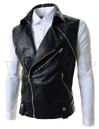 Less8 Stylish Leather Jacket Leather Jacket Vest Dress