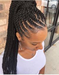 Pin By S A On Braids Braided Ponytail Hairstyles Cornrow Hairstyles Natural Hair Styles