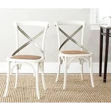 Safavieh Eleanor X Back Bistro Rustic Side Chair Set Of 2 Walmart Com White Dining Chairs Side Chairs Dining Dining Chairs
