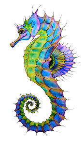 Seahorse Art Clipart Best Seahorse Art Starfish Painting Seahorse Painting