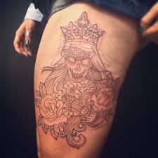 The Start Of A Very Cool Tattoo Santa Muerte Ink Tattoo Tattoos Cool Tattoos