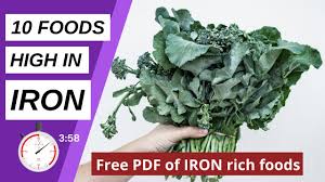 Search 7000 foods high in iron, from the free list of foods. Foods High In Iron For Anemia 10 Iron Rich Foods Includes Free Pdf Youtube