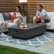Wind guards are also considered a safety feature as they provide a barrier to the flames. Cairns Gas Fire Pit With Wind Guard Dark Grey