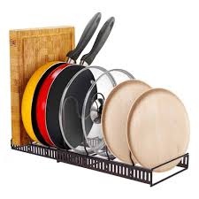 Amazon 7 Tier Pan Organizer Rack Just 10 19 W Code Reg 21 99 As Of 6 18 2019 9 31 Am Cdt Deals Finders In 2020 Pan Organization Pot Lid Organization Pantry Cabinet