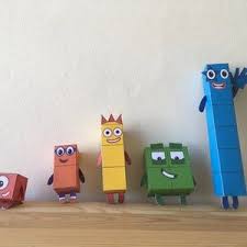 The main characters are made up of blocks, where their number determines which numbers they represent. Numberblocks 6 10 Printable Paper Toys Origami Templates Kids Activity Diy Papercraft Kit Instant Download Artofit