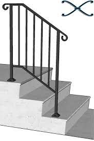 We also offer dollhouse porch railings and fittings, so you can make sure your dollhouse is properly decorated inside and out. Iron X Handrail Picket 2 Railing Rail Fits 2 Or 3 Step Porch Handrails Wrought Iron Porch Railings Railings Outdoor