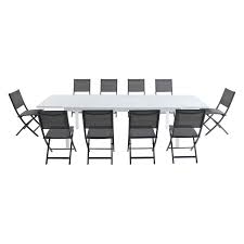Cambridge Palermo Aluminum 11 Piece Expandable Patio Dining Set Expandable Dining Table Outdoor Dining Set Patio Dining Set