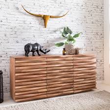 Schönes schmales sideboard für flur oder wohnzimmer in verschiedenen größen kaufen. Finebuy Sideboard Kana 160 X 75 X 43 Cm Massiv Holz Akazie Natur Baumkante Anrichte