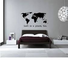 Nib 1st option apartment therapy decor pad folio hgtv house to home hus decorating with maps. Lost Is A Place Too World Map Wall From Mapdecals On Etsy