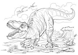 Wejdź i znajdź to, czego szukasz! Kolorowanka Dinozaur Tyranozaur Rex Do Druku