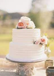 Free cake decorating video tutorial by my cake school. Peony Cake Simple Wedding Cake White Wedding Cakes Tiered Wedding Cake