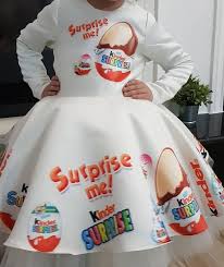 Kinder Egg Surprise Birthday Dress Kinder Dress Etsy In 2021 Suprise Birthday Perfect Birthday Dress Birthday Dresses