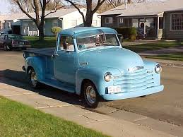 Image result for Brockway Light Blue 1950 Truck