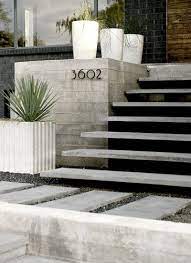 Floating Concrete Treads House Numbers Exterior Stairs Outdoor Stairs Concrete Stairs