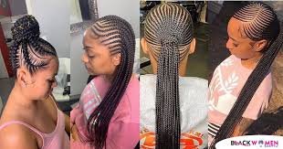 Braids (also referred to as plaits) are a complex hairstyle formed by interlacing three or more strands of hair. 40 Photos Black Girl Braids Hairstyles Styling Of Braided Hair Conroll Styles Braids Hairstyles For Black Kids