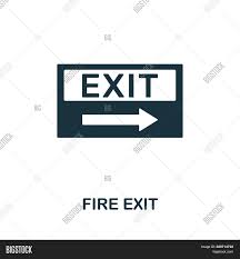 › fire and safety icons. Fire Exit Icon Image Photo Free Trial Bigstock