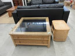 Keter corfu outdoor modern wicker coffee table for patio garden backyard. Large Wicker Shadow Box Coffee Table Bench
