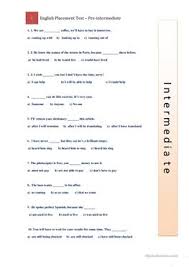 Reading comprehension test can help you to improve vocabulary, grammar, and logical thought ability. English Esl Placement Test Worksheets Most Downloaded 31 Results